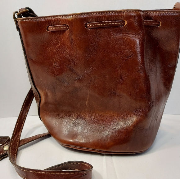 The Trend Original Brown Leather Crossbody Saddlebag Style Purse/ Handbag - Picture 5 of 9